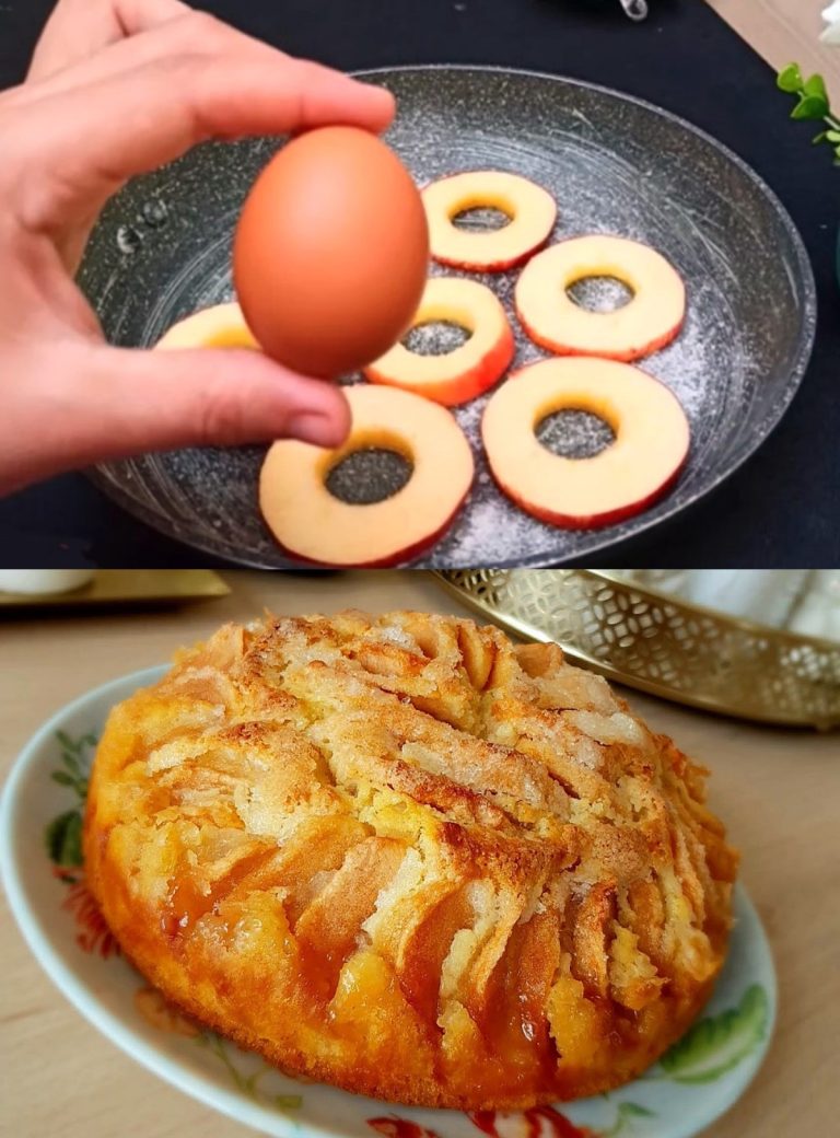 Торт – пирог на сковороде за 15 минут из 1 яйца, яблока, молока и муки. Рецепт, который популярен в интернете