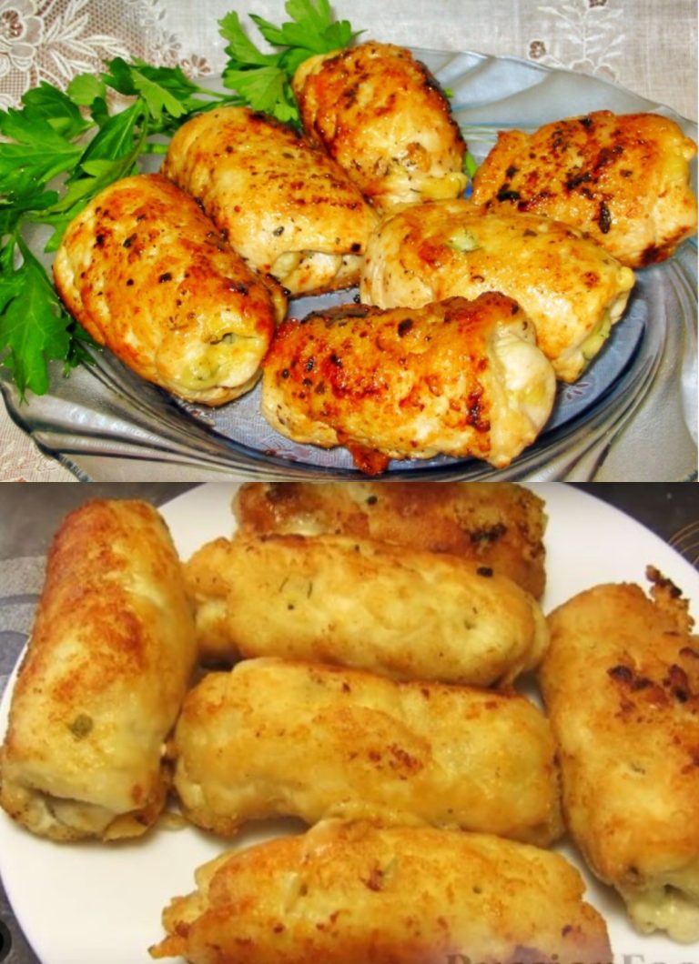 Не успеваю покупать грудку. Куриные рулетики с плавлеными сырками и чесноком — готовлю уже 3-й день подряд