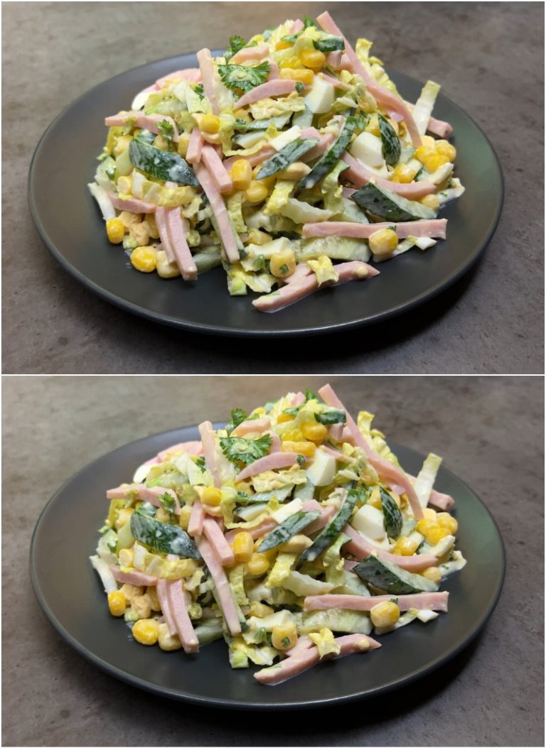 Все нарезал и готово. Потрясающе вкусный салат за 5 минут!