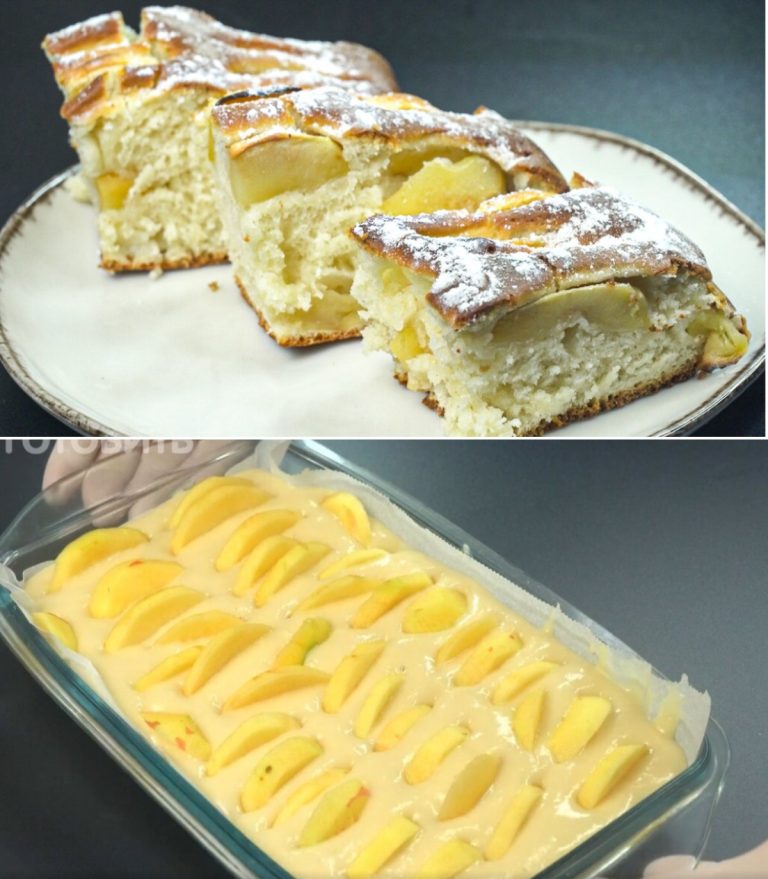 Пирог с яблоками. Проще шарлотки. Замес теста за 6 минут + время на выпечку