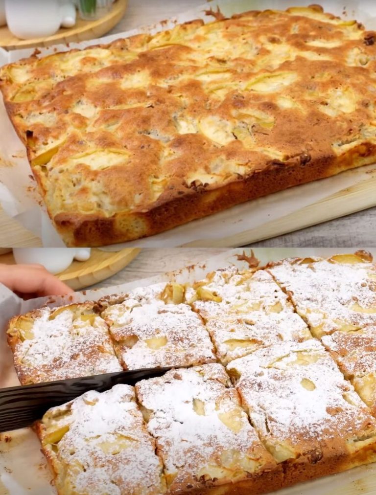 Бесподобный яблочный пирог. Пеките сразу 2 противня: яблок больше чем теста!