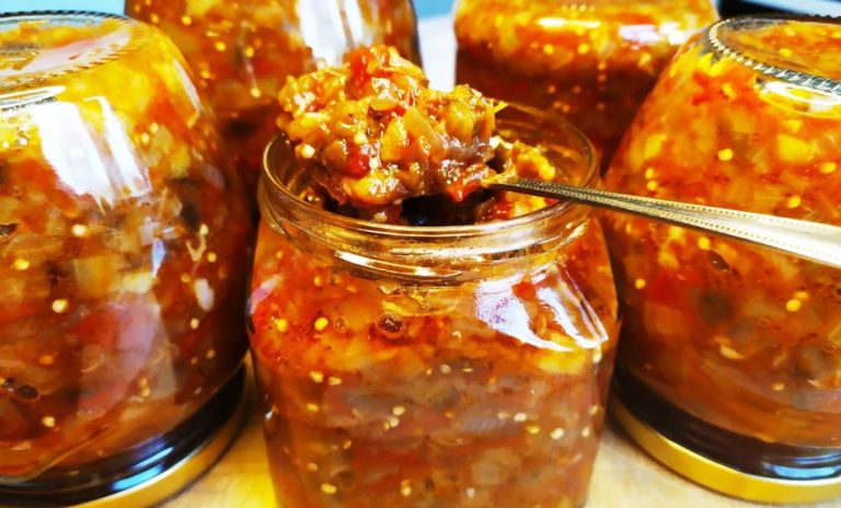 Баклажанная икра на зиму. Без пастеризации: вкусная закуска и намазка на хлеб!