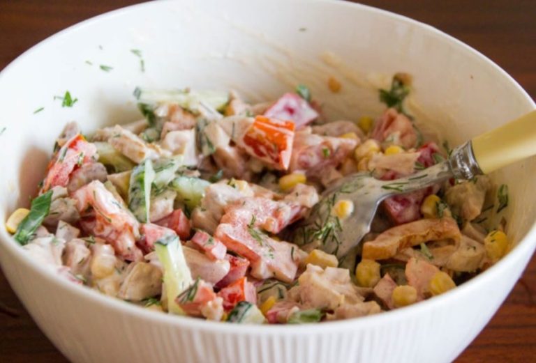 Салат Парижель: быстрый, простой и вкусный, варить ничего не нужно!