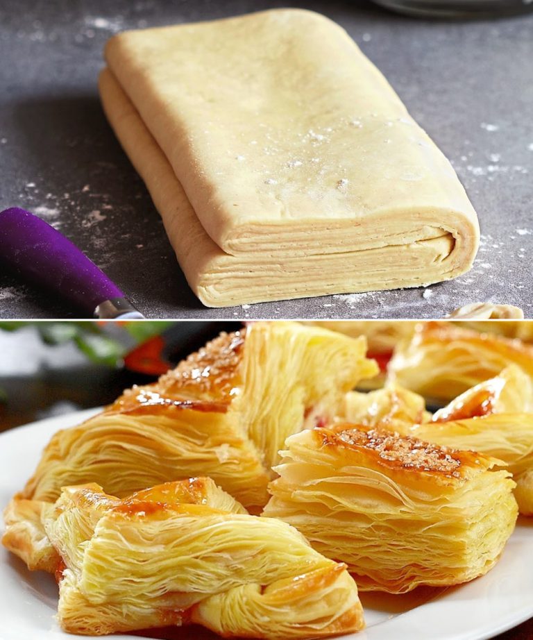 Почему я раньше не знала такой метод. Слоеное тесто быстрого приготовления без холодильника!