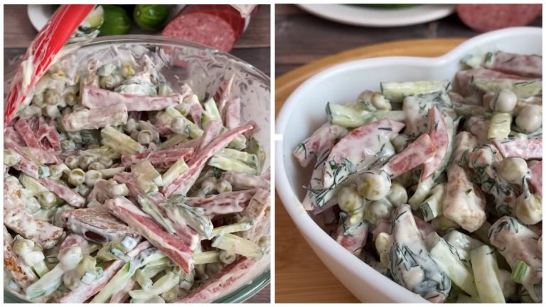 Салат за 5 минут. Всегда готовлю на скорую руку: «рецепт находка»!