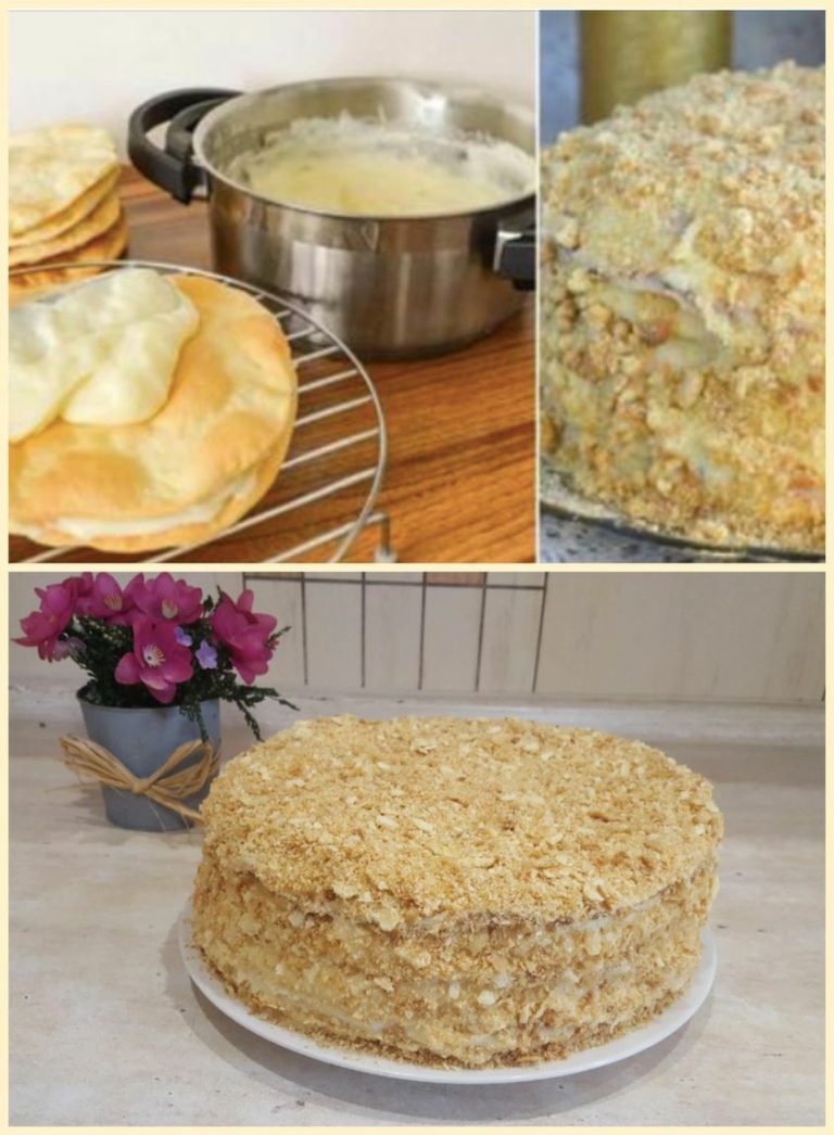 Торт Наполеон на сковороде. Так готовили наши бабушки: классический рецепт с заварным кремом!