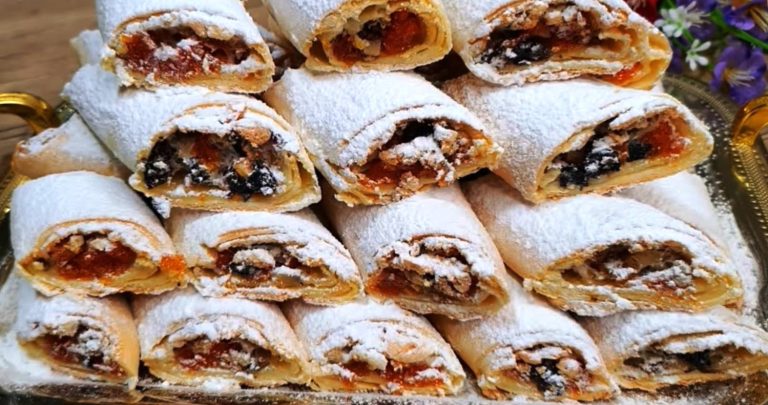 Восточный штрудель по бабушкиному рецепту. Сладкое хрустящее лакомство!