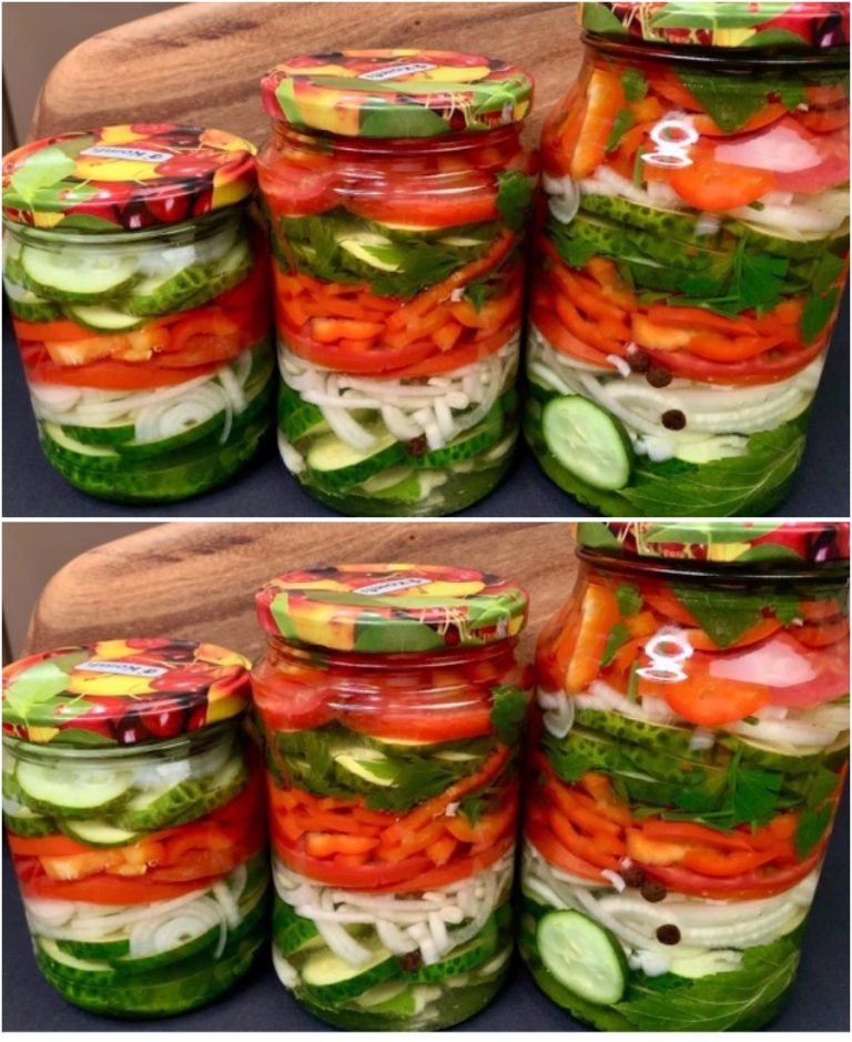 Овощной микс на зиму «лето в банке»: потрясающая заготовка без варки и без стерилизации