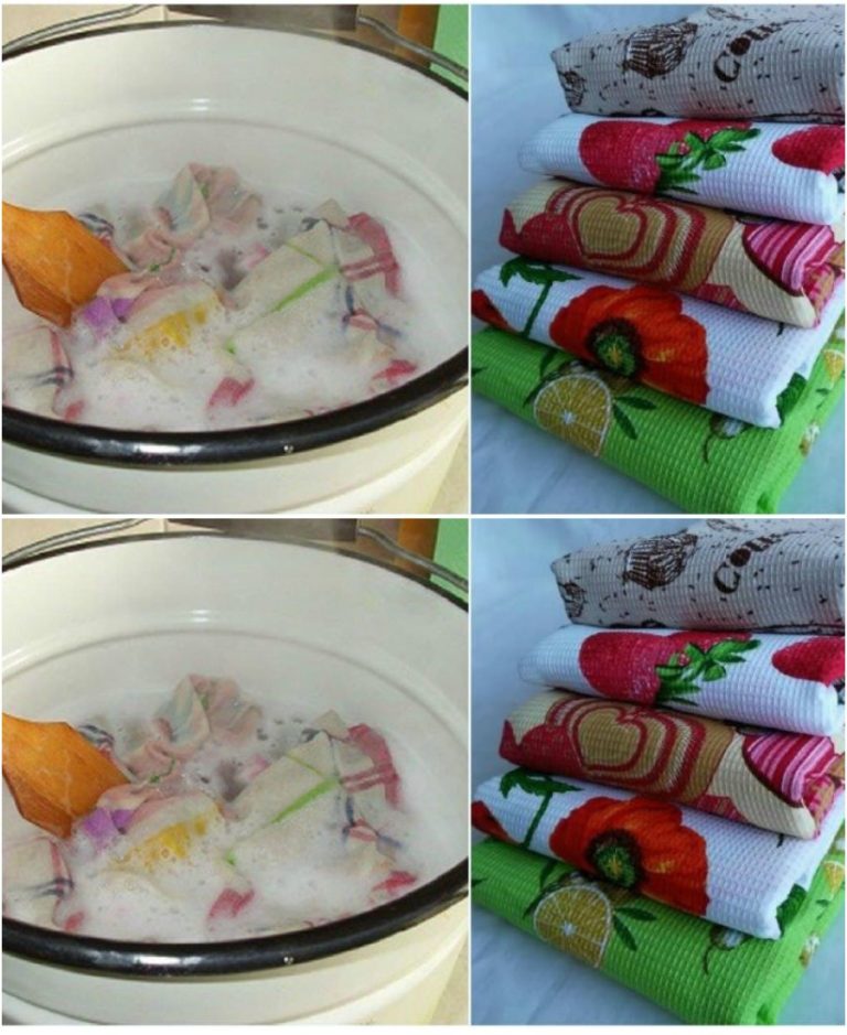 5 отличных средств, которые справятся с грязью и жирными пятнами на кухонных полотенцах