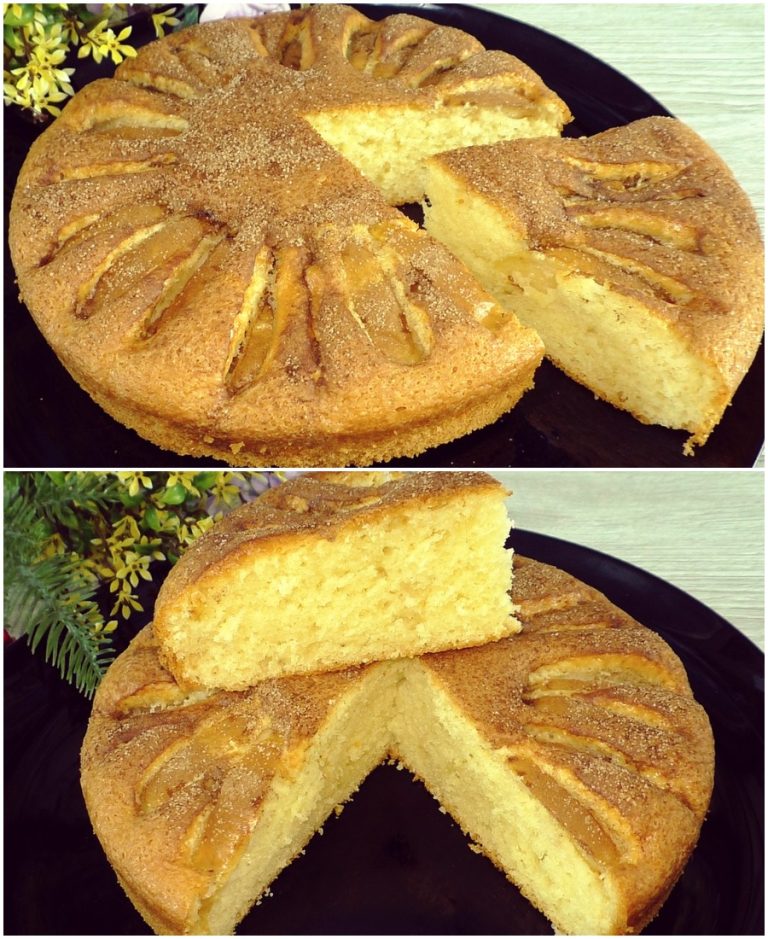 Заливной пирог с яблоками на скорую руку. Проще рецепта не знаю, тесто готовится за 5 минут и дрожжи не нужны