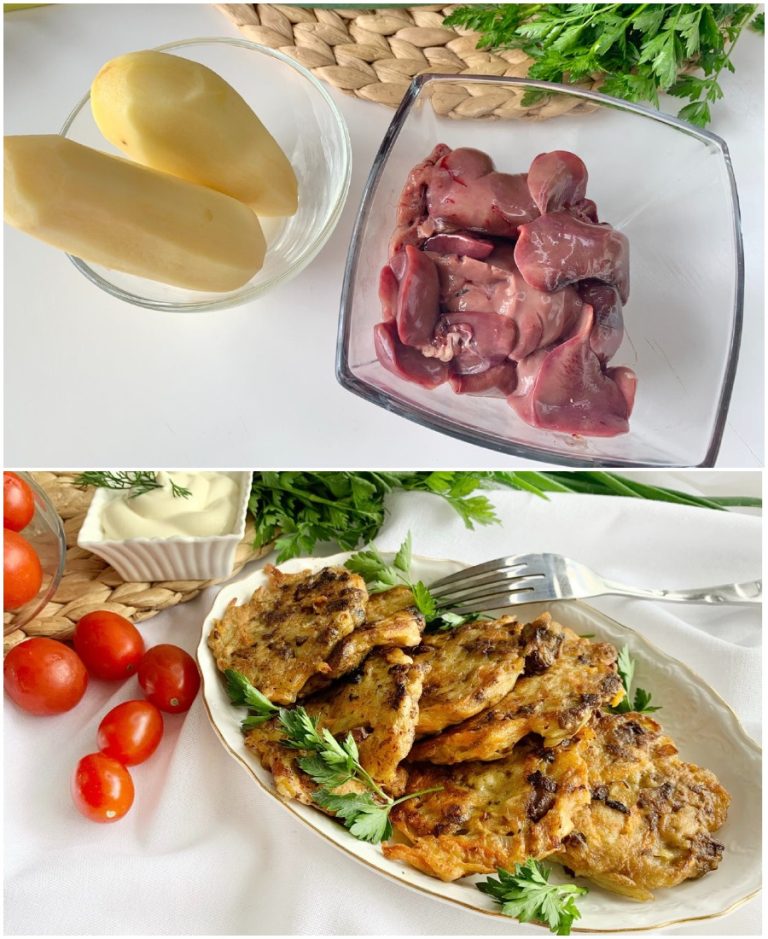 Добавила к куриной печени сырой картофель: теперь делаю так всегда. Сочнее закуски из печени не пробовала