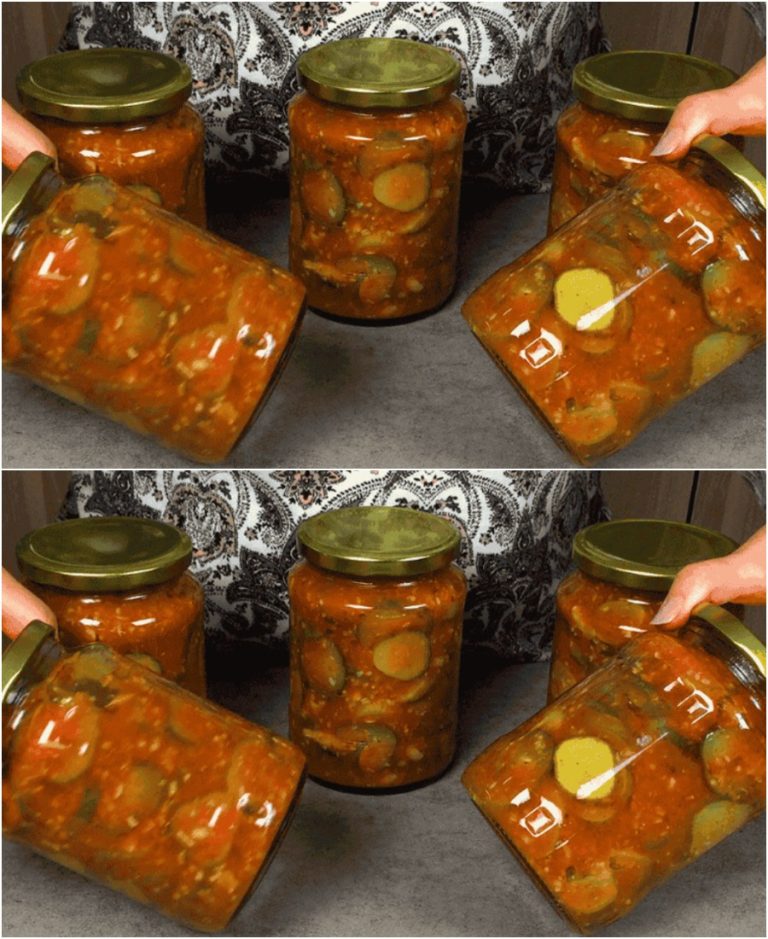 Зимой жалела, что мало закрыла. Салат из огурцов в томатной заливке на зиму