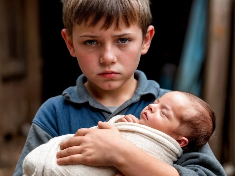 Дяденька, заберите, мою маленькую сестру — она не ела уже давно — он резко обернулся и застыл от изумления!