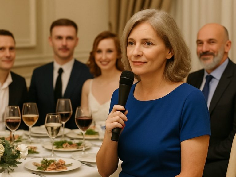 На свадьбе сын оскорбил мать, назвав её нищенкой, и велел уйти. Но она взяла микрофон и произнесла речь…