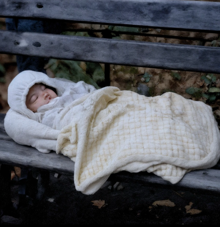 Я нашёл новорождённого, плачущего и оставленного на скамейке