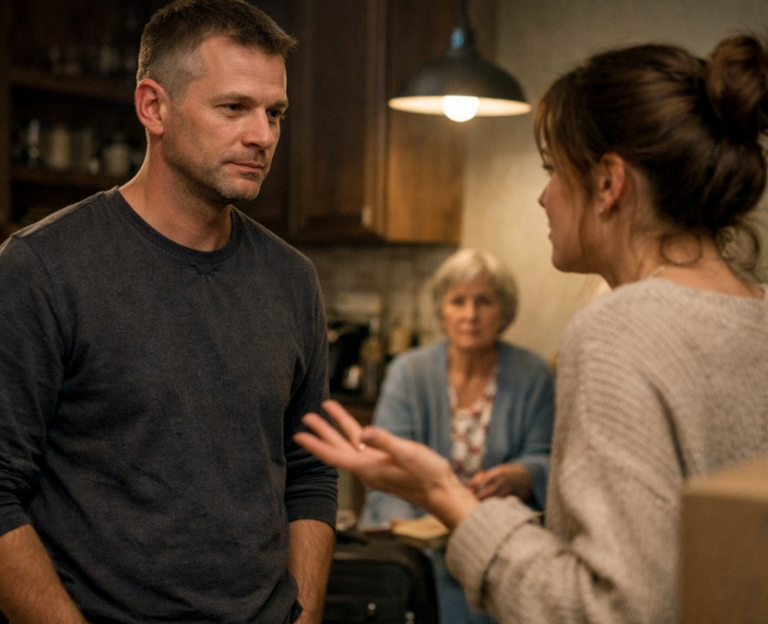 — Я всё решил: мама переезжает к нам, а ты — куда хочешь! — спокойно произнёс он