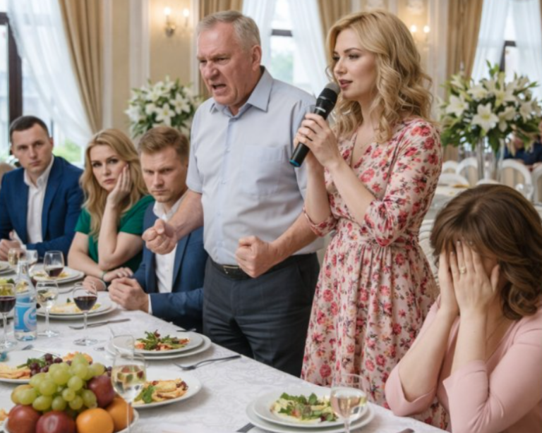 «Ты — позор семьи!» — заявил отец на банкете за 5 миллионов. Он не знал, что в коробке с подарком лежит тест ДНК