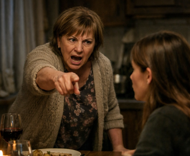 Пошла вон! Я тебя не приглашала! — рявкнула свекровь, когда я села за стол