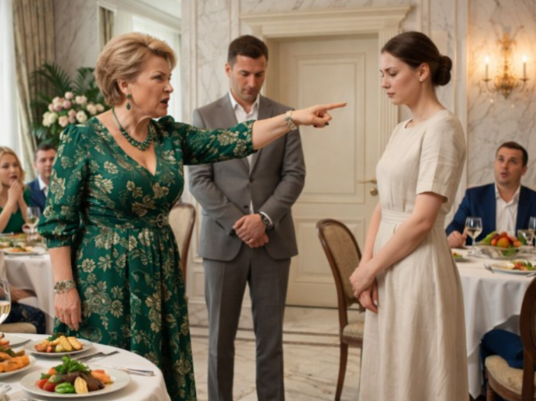 «Твоё место с прислугой, деревенщина!» — усмехнулась свекровь. Она не знала, чей кортеж уже паркуется у её ресторана
