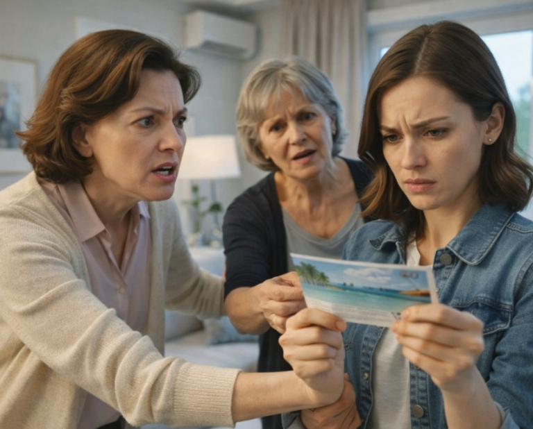 — Ты же эту путёвку выиграла — подари сестре, ей нужнее — настаивала мать