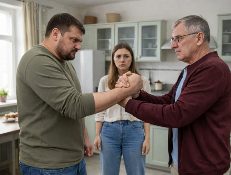 Муж замахнулся на меня при всей родне. Все замерли. А потом мой 70-летний отец молча встал из-за стола, и зять пожалел, что родился.