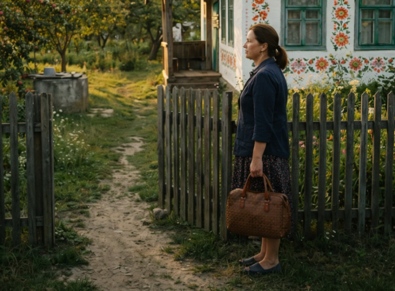 Оксана вернулась в родное село, в свой дом.