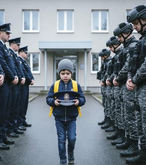 Семилетний мальчик шёл в первый класс один. Никто его не провожал. А у входа его уже ждали десятки людей в форме