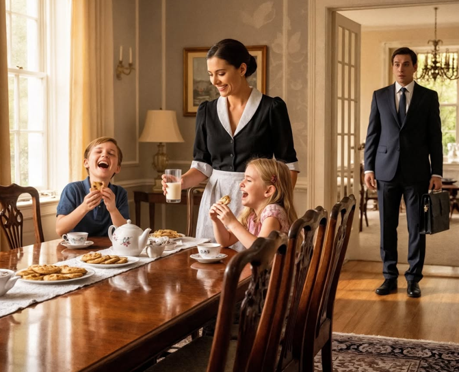 Один миллионер вернулся домой раньше, чем ожидалось — то, что он застал свою домработницу за делом с детьми, довело его до слёз.