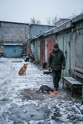 Миска у гаражей