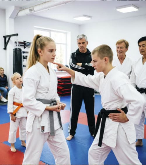 🥋😂 Чёрные пояса хохотали над тихой девчонкой… Но стоило тренеру заметить её старый серый пояс ⚪😲 — смех оборвался навсегда. Что увидел наставник? 👇😱