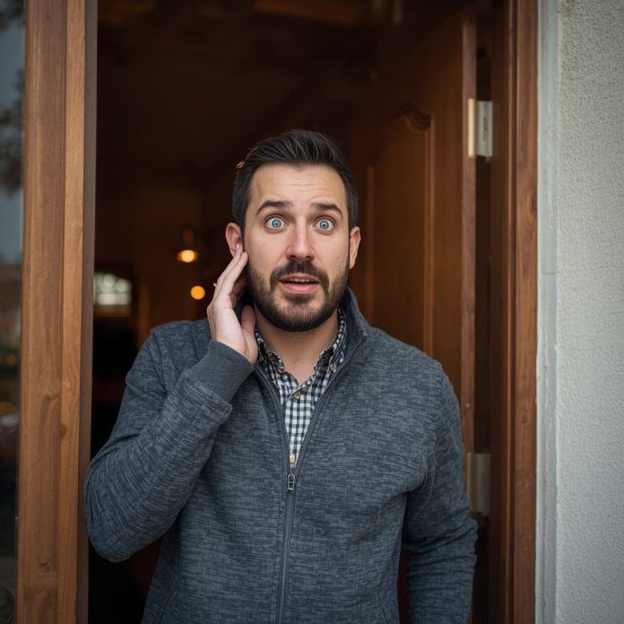 lucid-origin_Image_is_a_candid_photograph_featuring_a_man_standing_in_a_doorway._The_man_has_-0